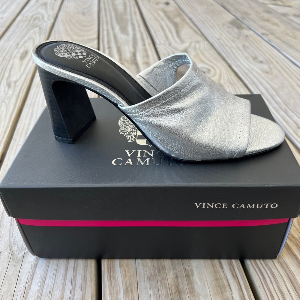 Vince Camuto Heeled Sandals ALYYSA light silver metallic 7.5 NWT